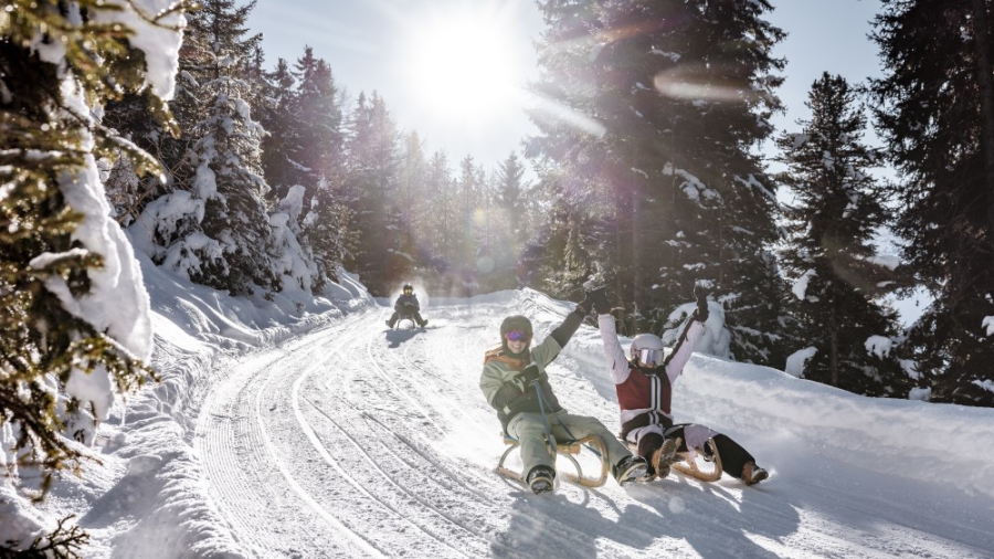 Op wintersport in Pfunds.